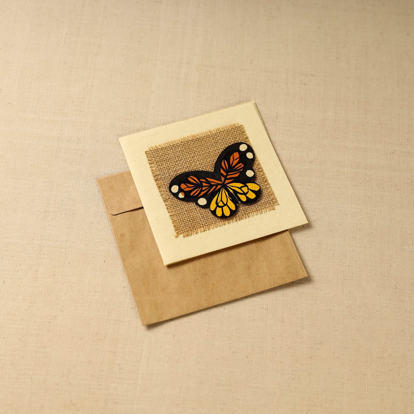 Butterfly - Handpainted Handmade Paper Greeting Card