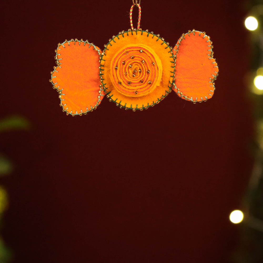 Buy Bird - Handmade Felt & Beadwork Christmas Ornament
