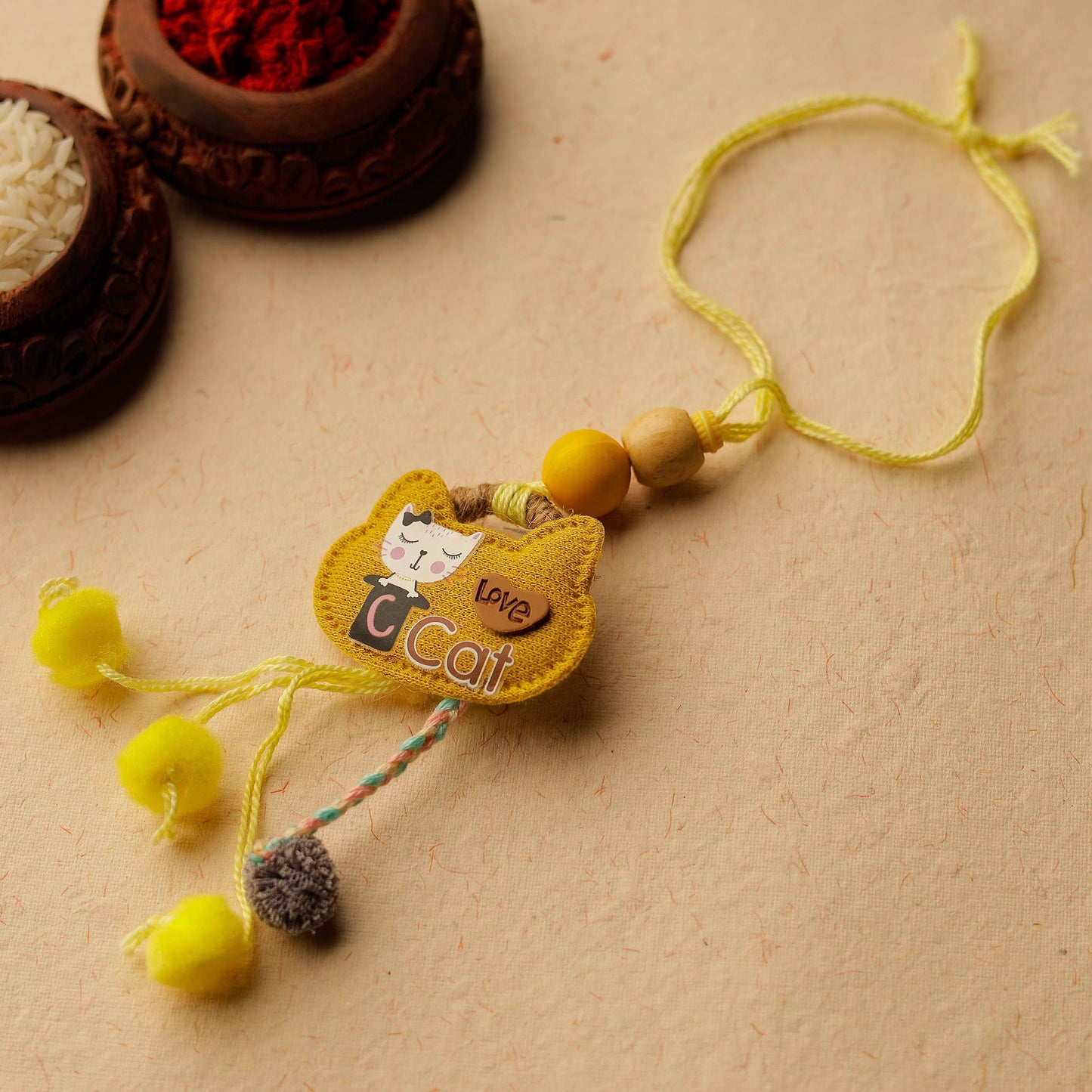Handmade Clay Lumba Rakhi 104