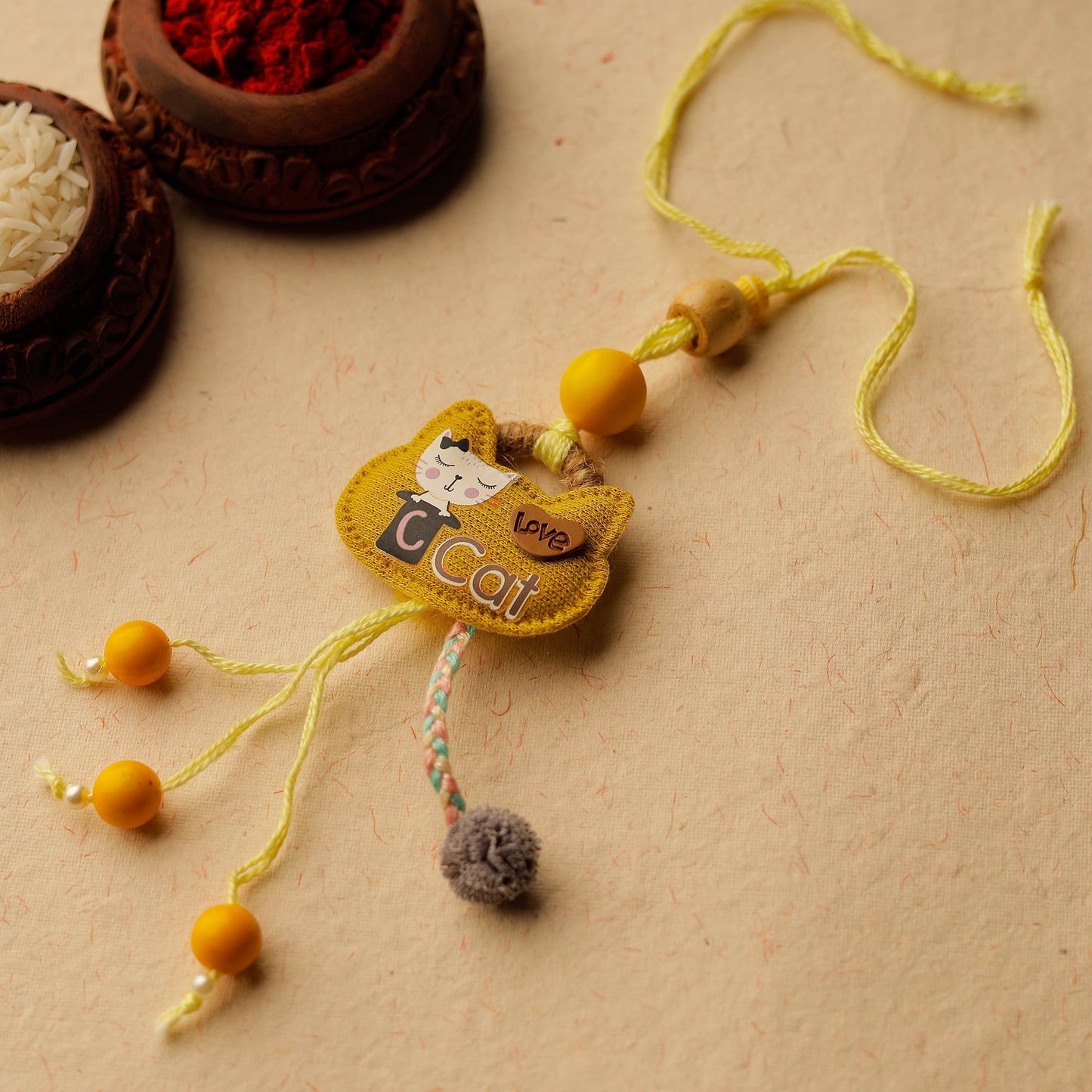 Handmade Clay Lumba Rakhi 105