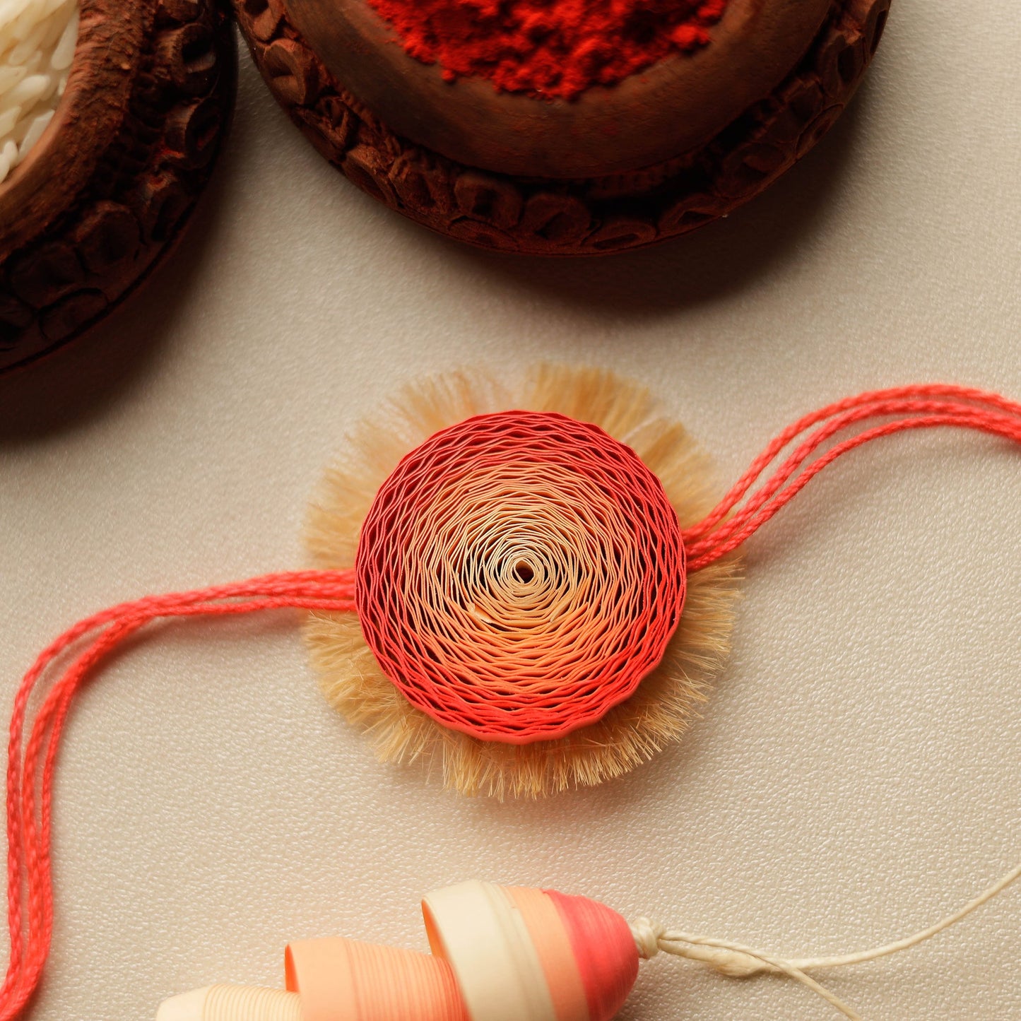 Handmade Paper Quilling Rakhi & Lumba Set 52