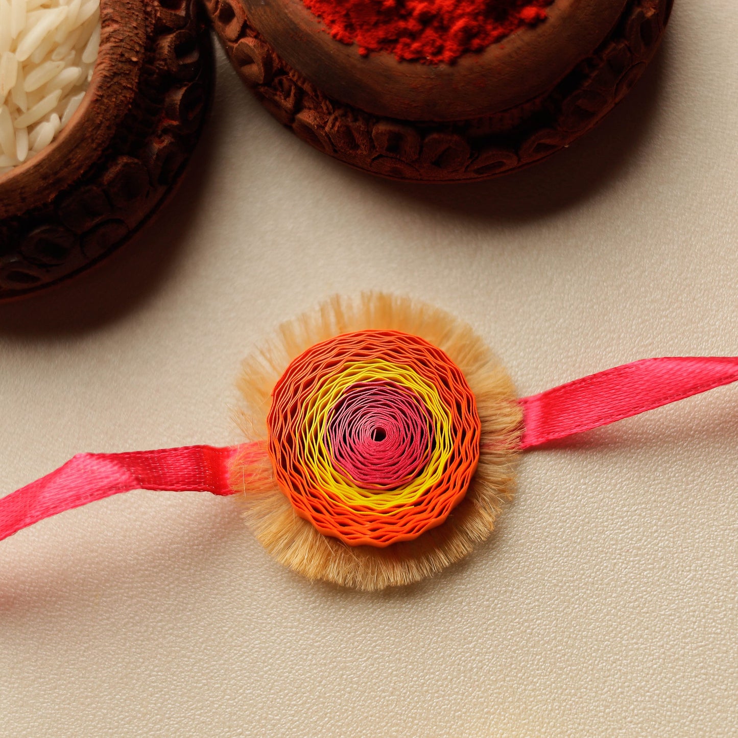 Handmade Paper Quilling Rakhi & Lumba Set 54