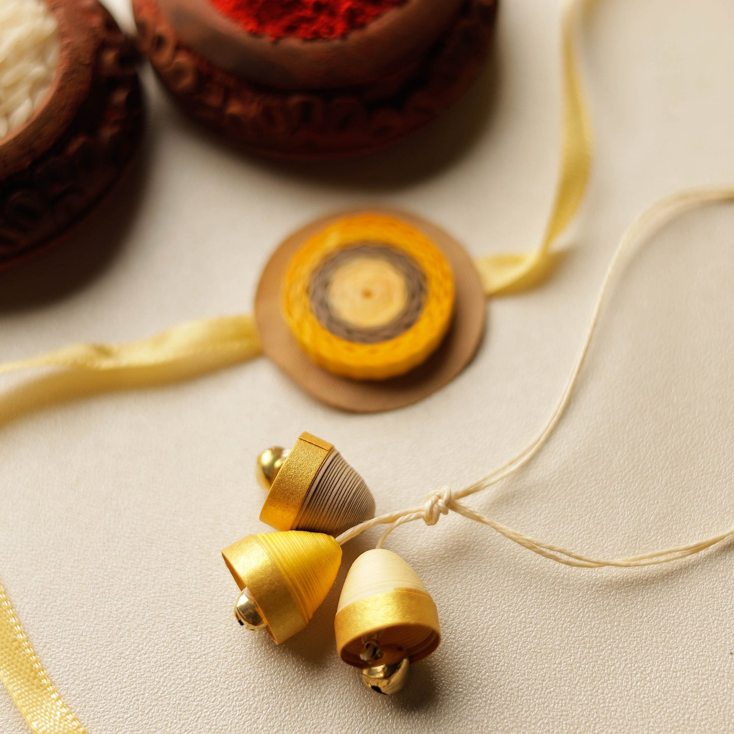 Handmade Paper Quilling Rakhi & Lumba Set 57