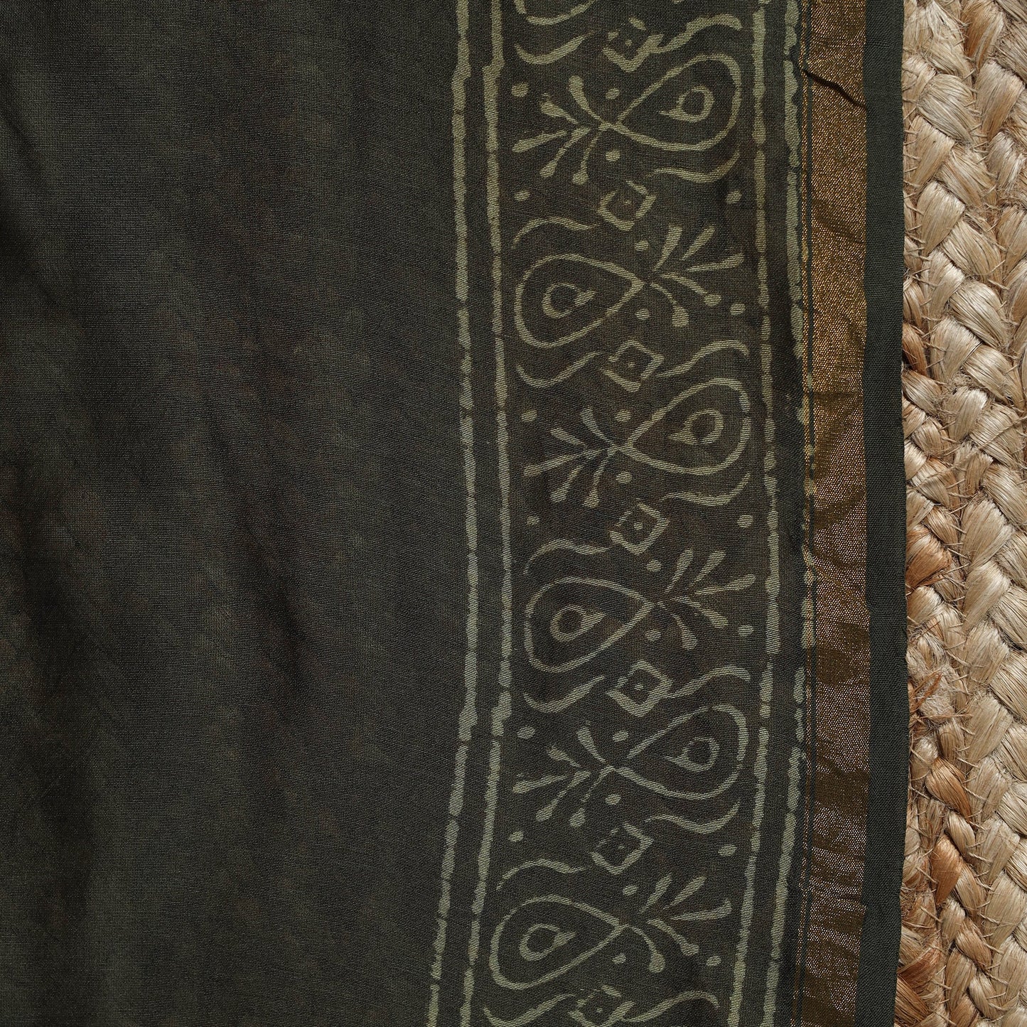 Chanderi silk hand block batik print saree 73 - handcrafted