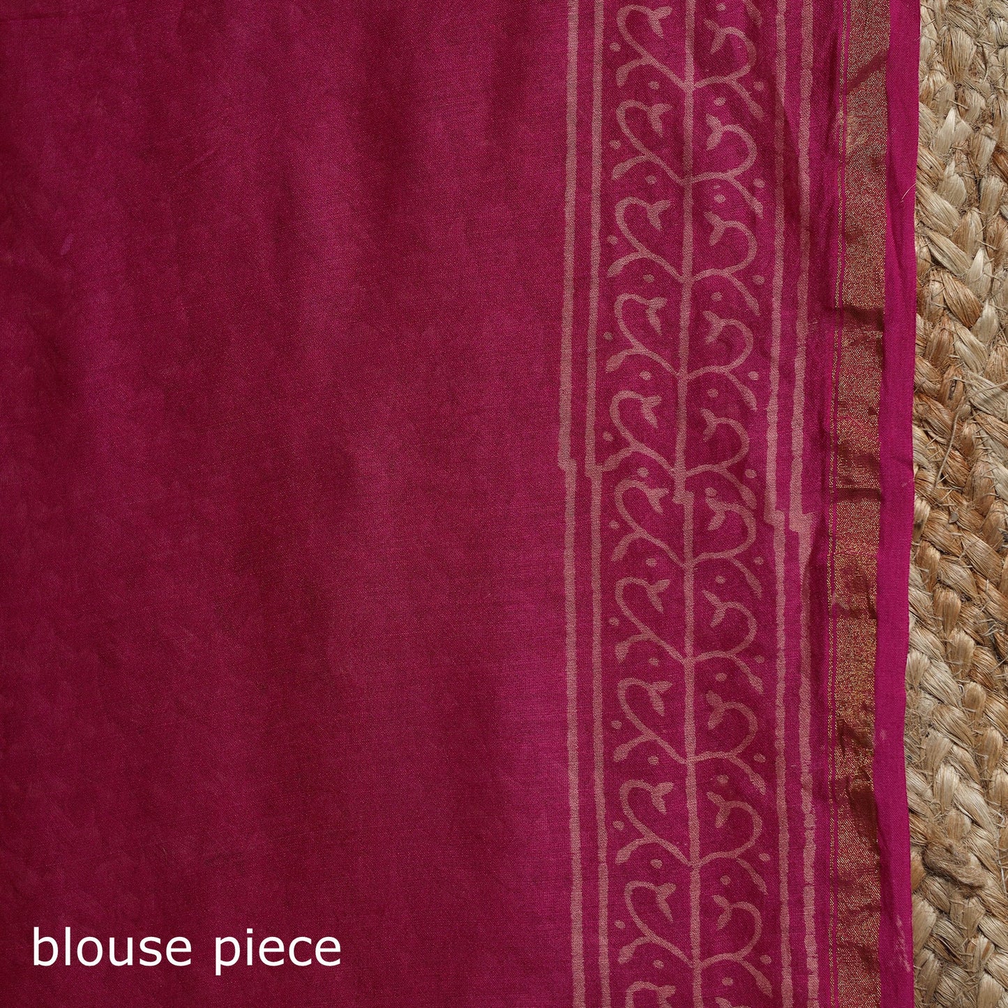Chanderi silk hand block batik print saree 76 - handcrafted