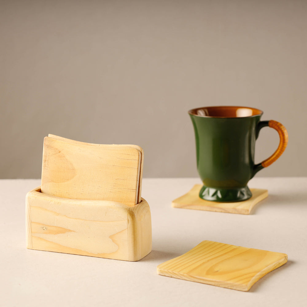 Traditional Channapatna Handmade Wooden Coaster Online in India