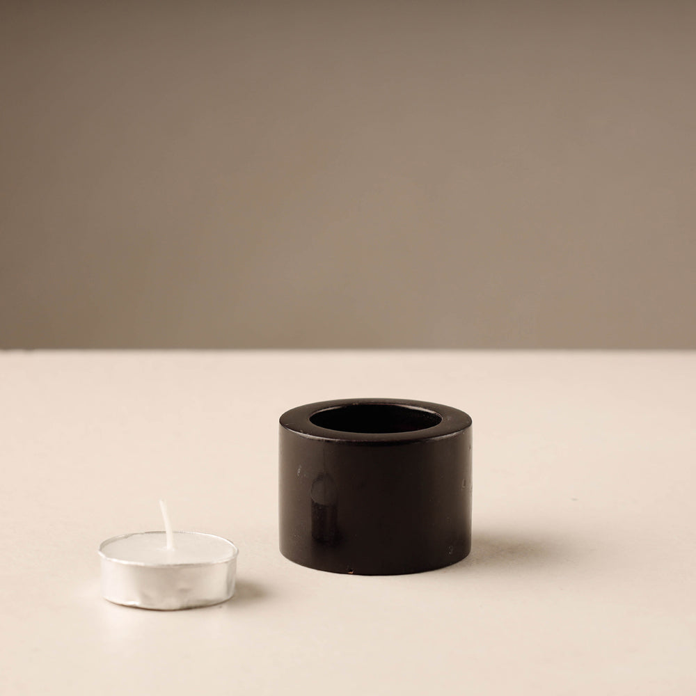 Cylinder - Traditional Channapatna Handmade Wooden Tealight Candle Holder Online in India