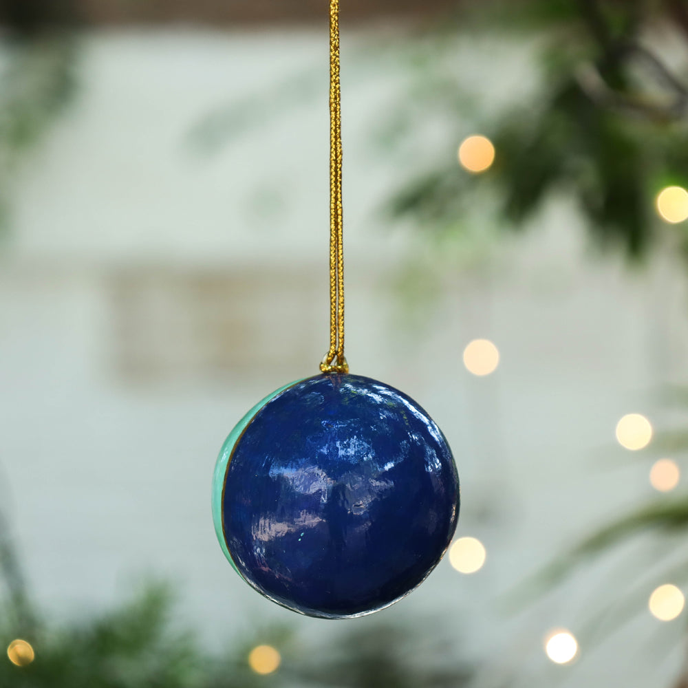 Christmas Ball - Handmade Papier Mache Christmas Ornament