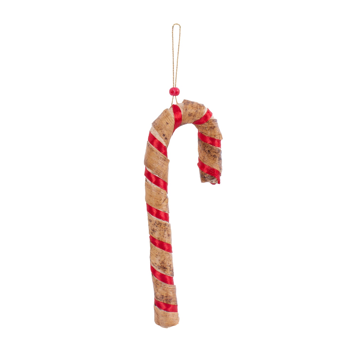 Christmas decor banana bark candy cane hanging (set of 2)