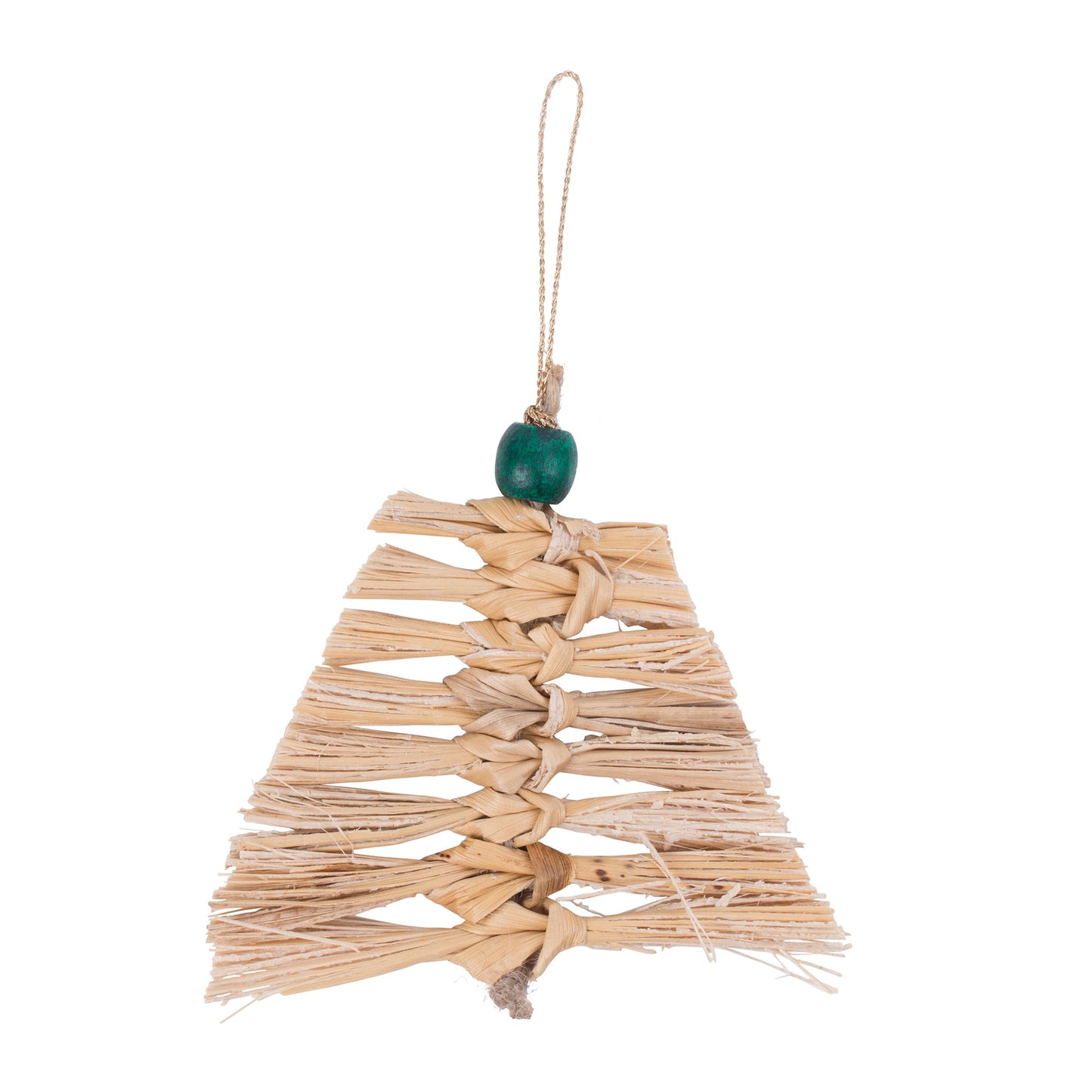 Christmas decor banana bark frill tree hanging (set of 2)