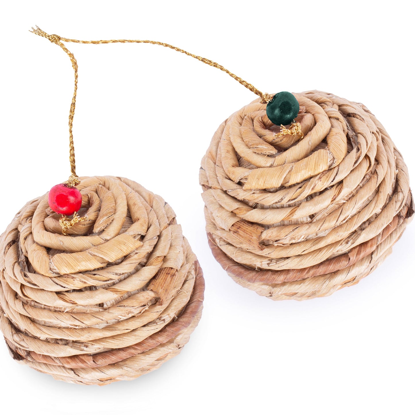 Christmas decor banana rope ball hanging (set of 2)