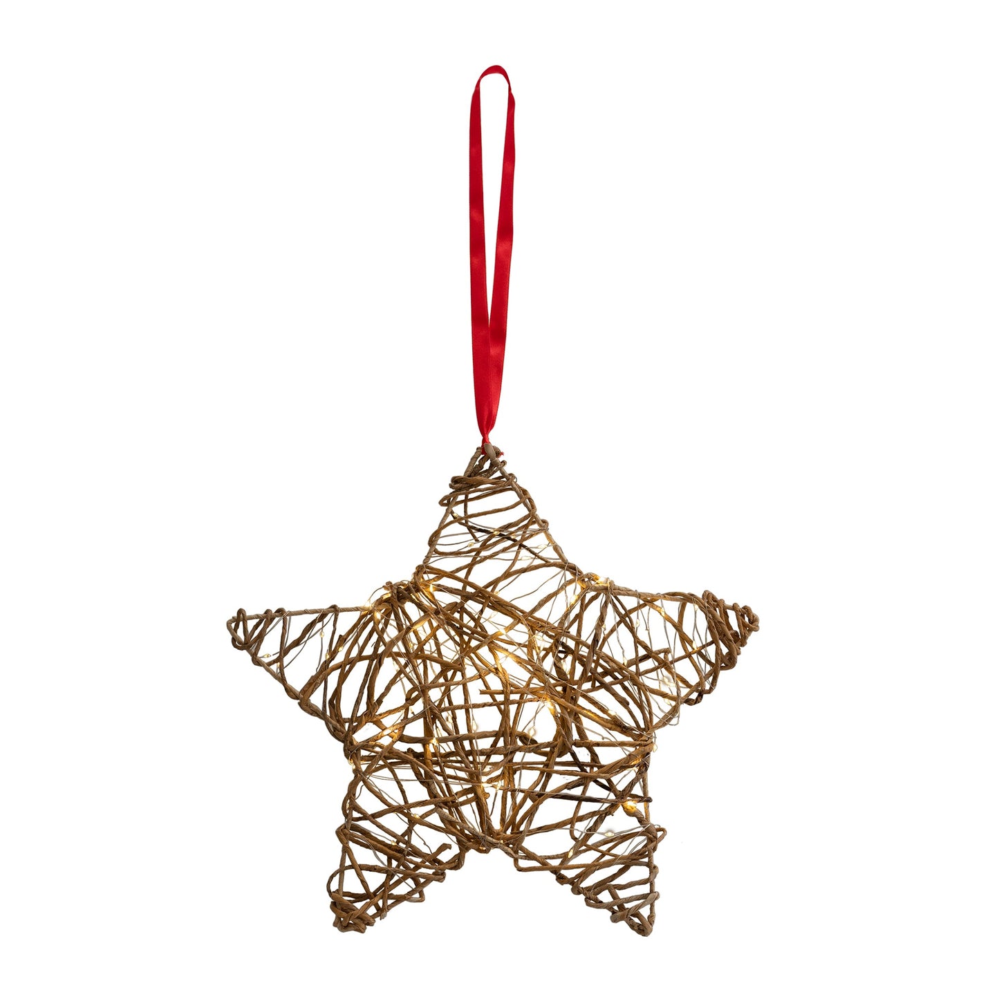 Christmas decor banana rope hanging star - handcrafted