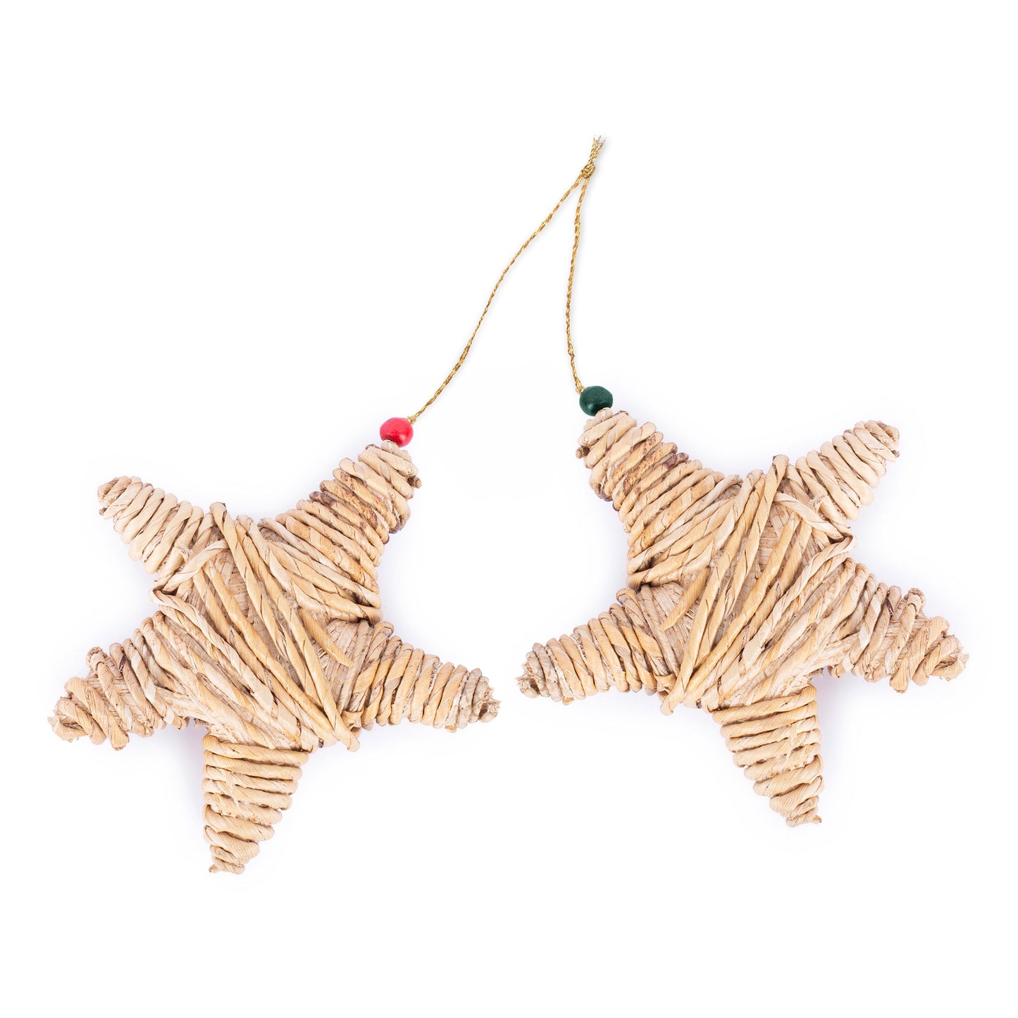 Christmas decor banana rope merry star hanging (set of 2)
