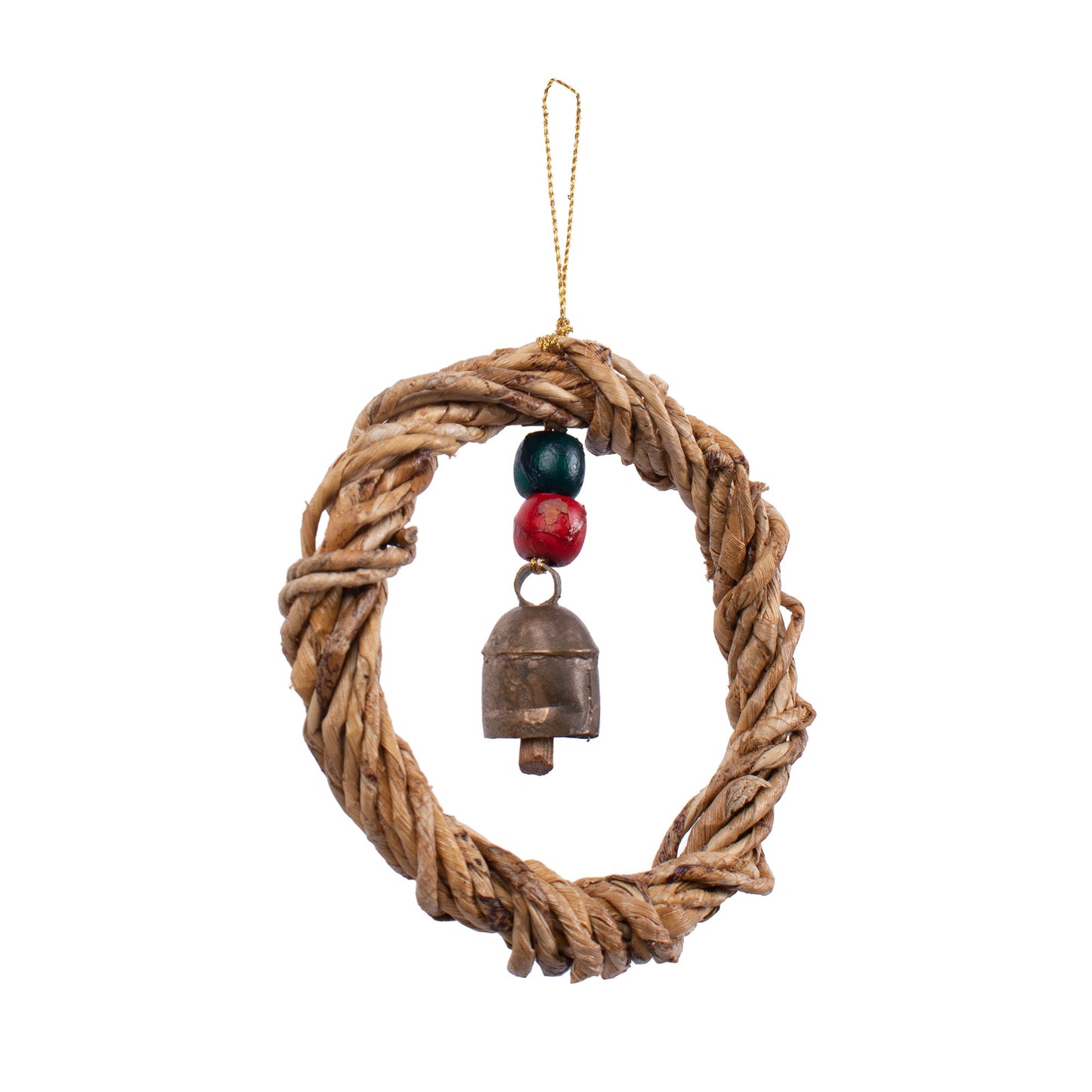 Christmas decor rustic banana bell wreath hanging