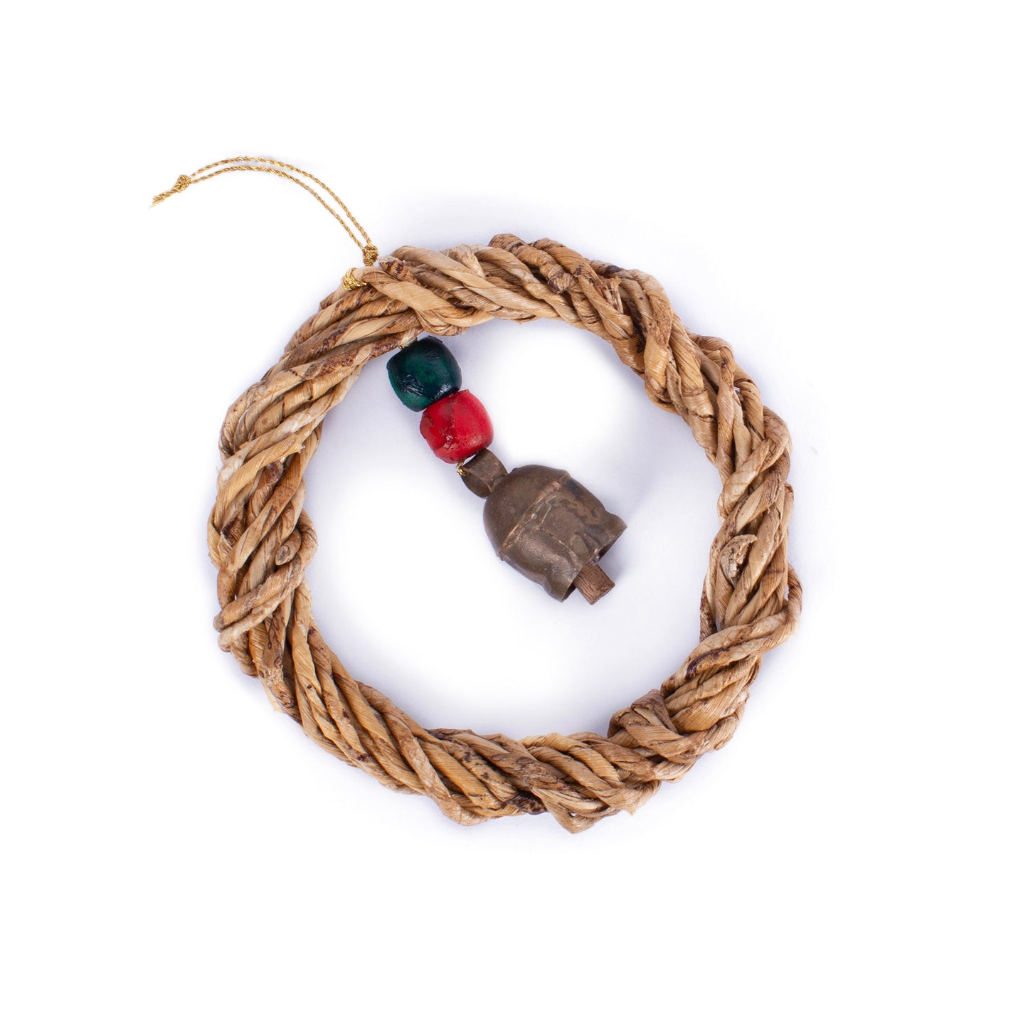 Christmas decor rustic banana bell wreath hanging