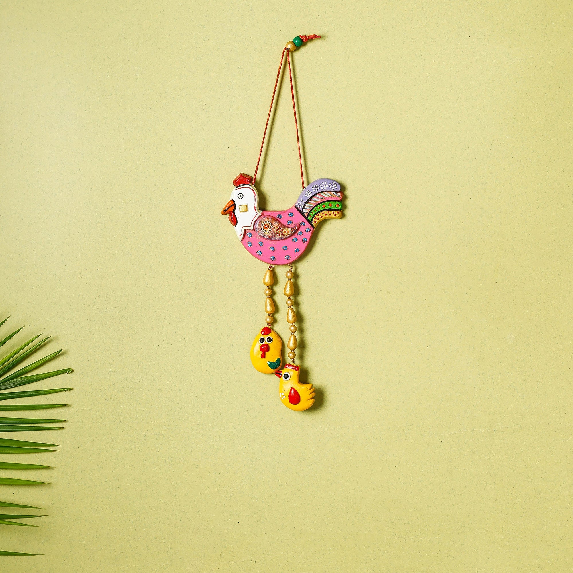 Green - Bishnupur Handpainted Terracotta Earrings 56 main image 1