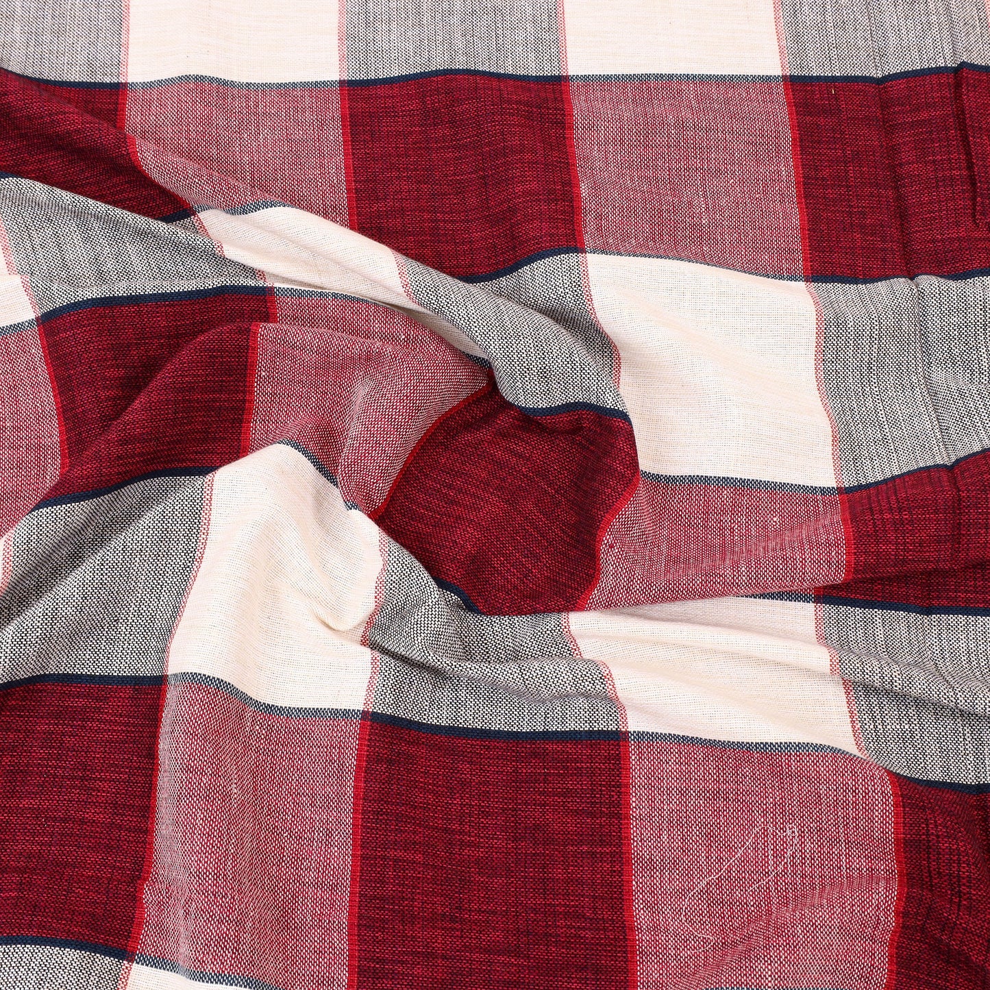 Cotton double handloom bed cover (98 x 90 in) 41