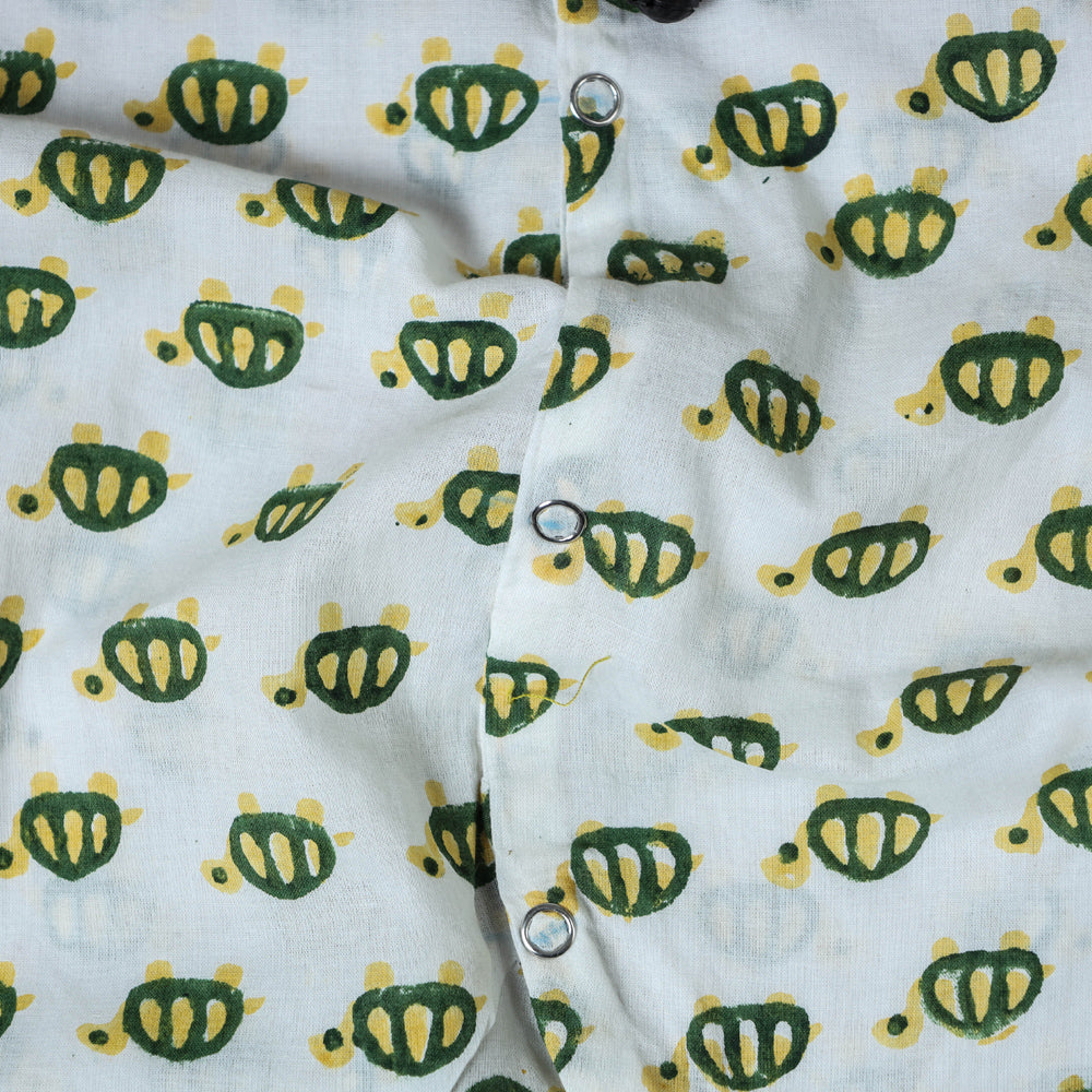 Cotton Handmade Baby Full Sleeves Long Romper/Sleepsuit