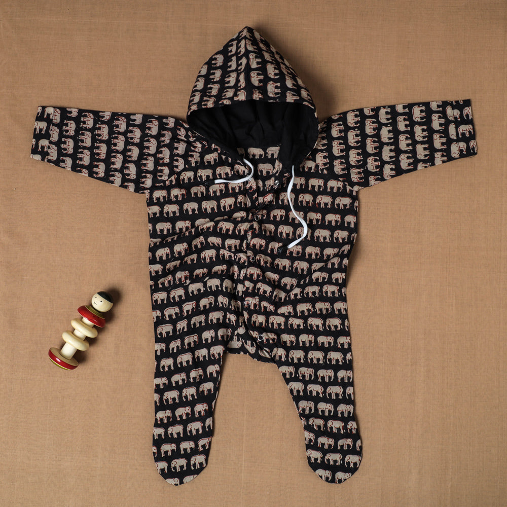 Cotton Handmade Baby Full Sleeves Long Romper/Sleepsuit