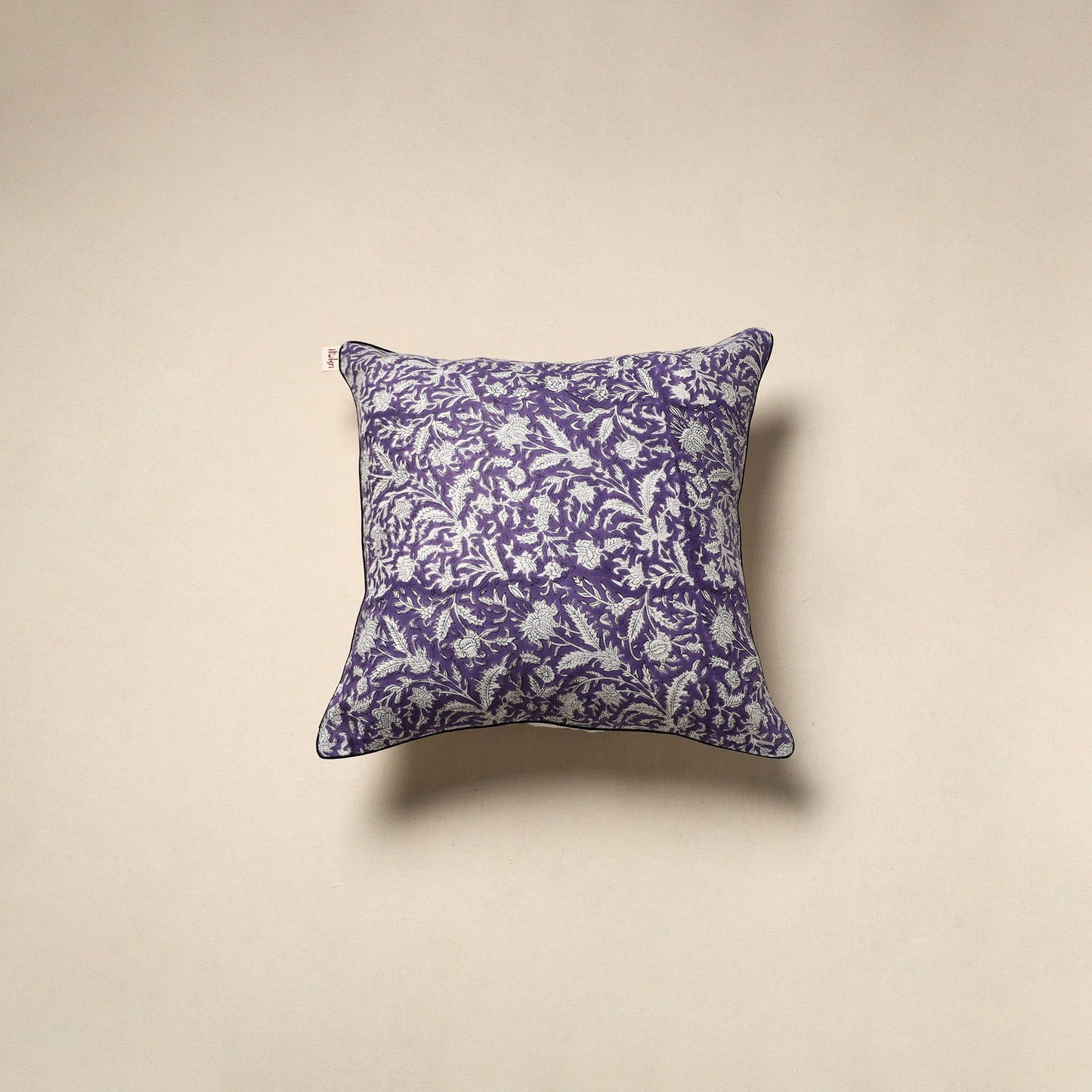 Cotton sanganeri cushion cover 137 - handcrafted