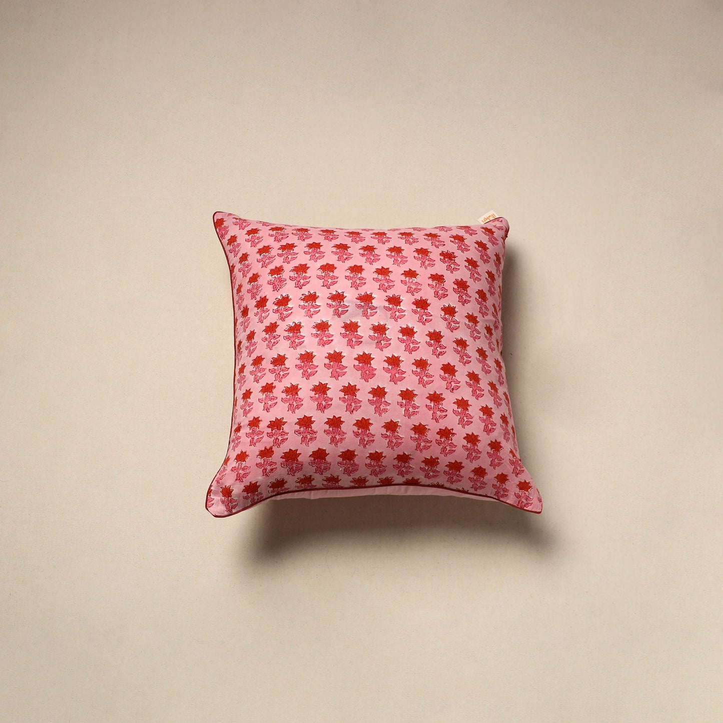 Cotton sanganeri cushion cover 140 - handcrafted