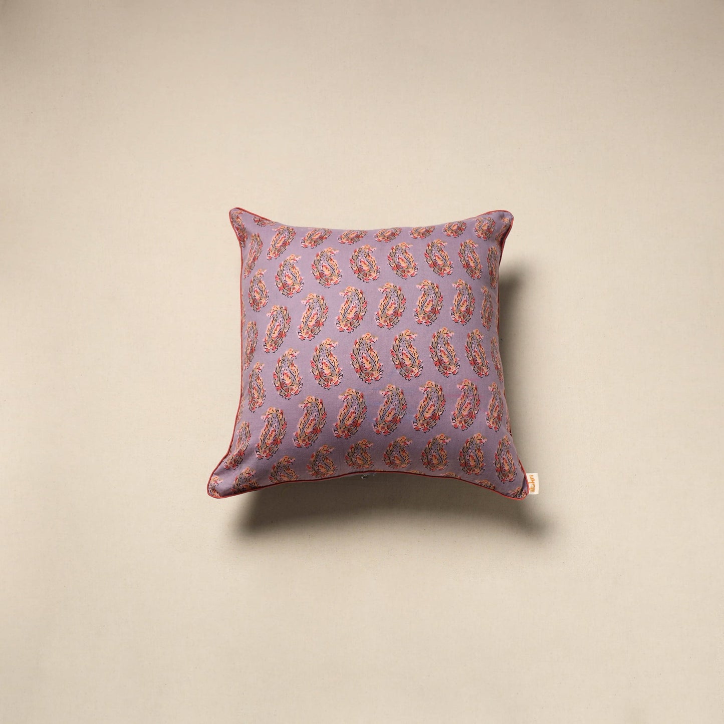 Cotton sanganeri cushion cover 145 - handcrafted