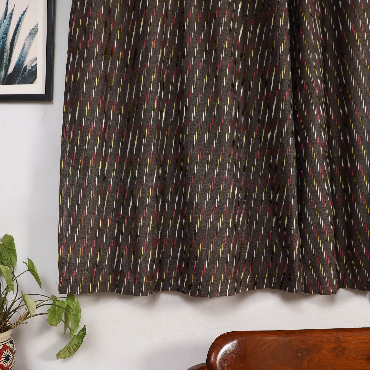 Cotton window pochampally ikat curtain (5 x 3 feet) (single