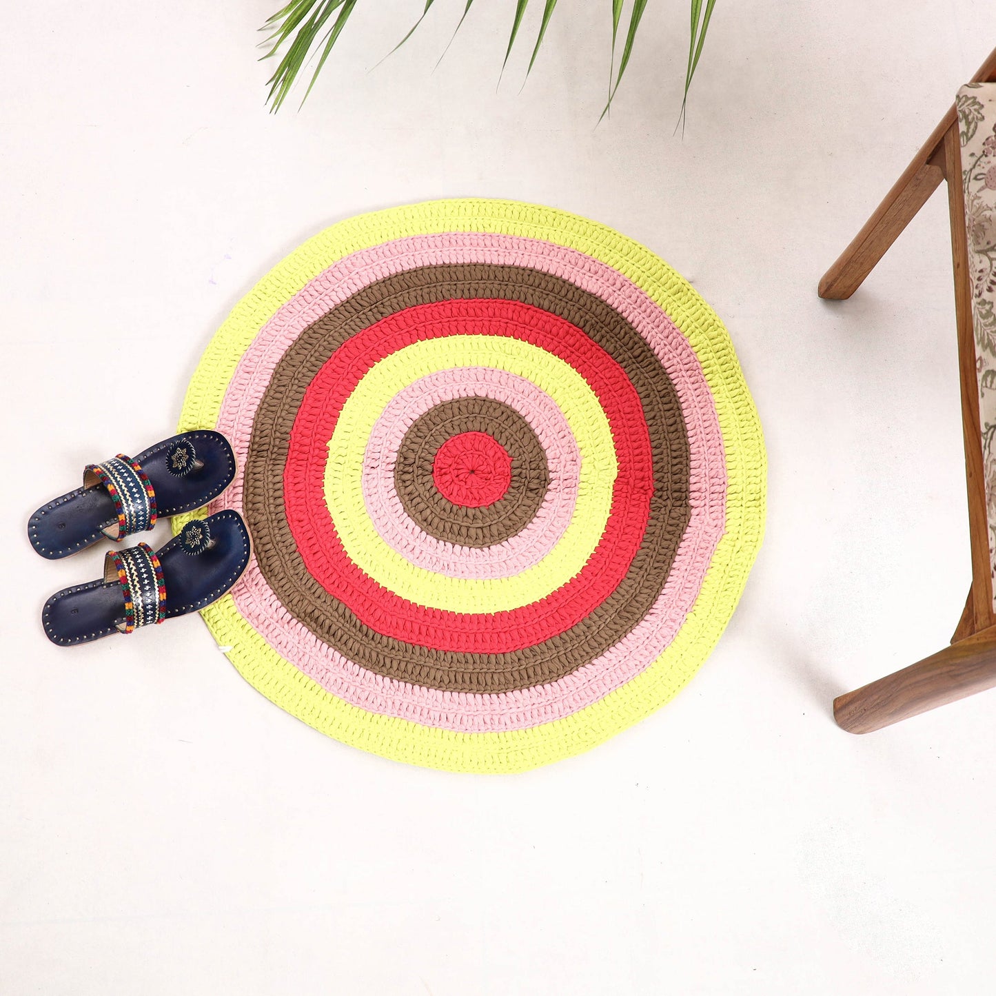 Crochet Work Upcycled Cotton Carpet / Rug