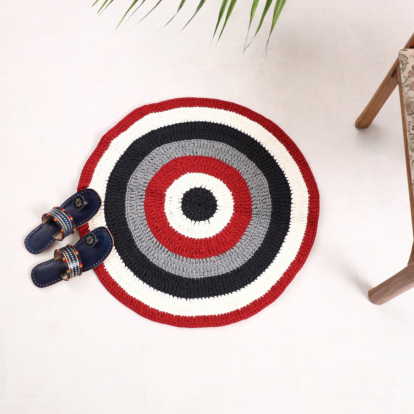 Crochet Work Upcycled Cotton Carpet / Rug