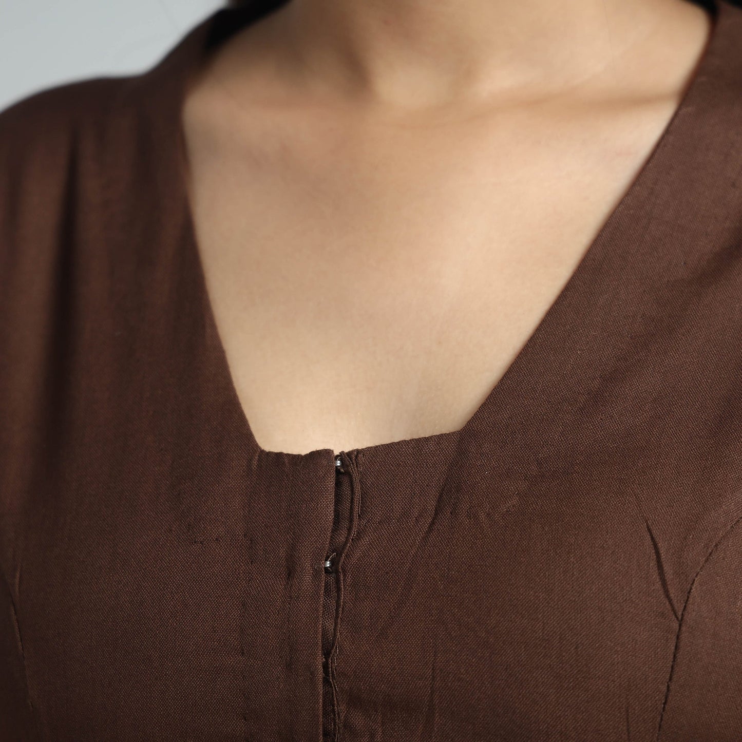 Buy Plain Linen Cotton Stitched Blouse