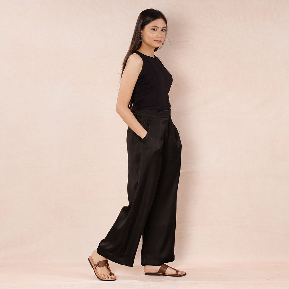 Buy Pure Modal Silk Plain Palazzo Online l iTokri.com