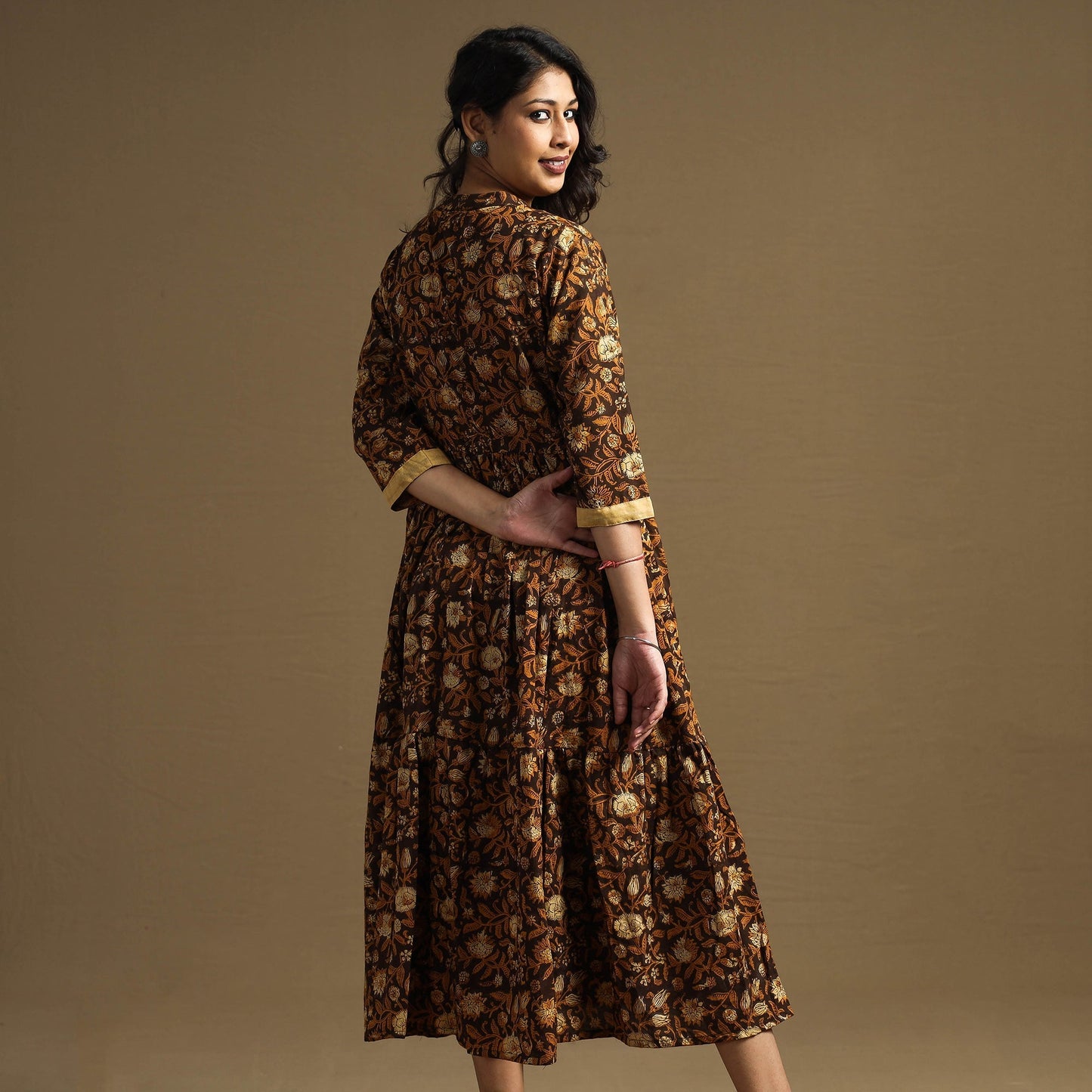 Buy Sanganeri Block Printed Cotton Flared Dress Online at iTokri.com