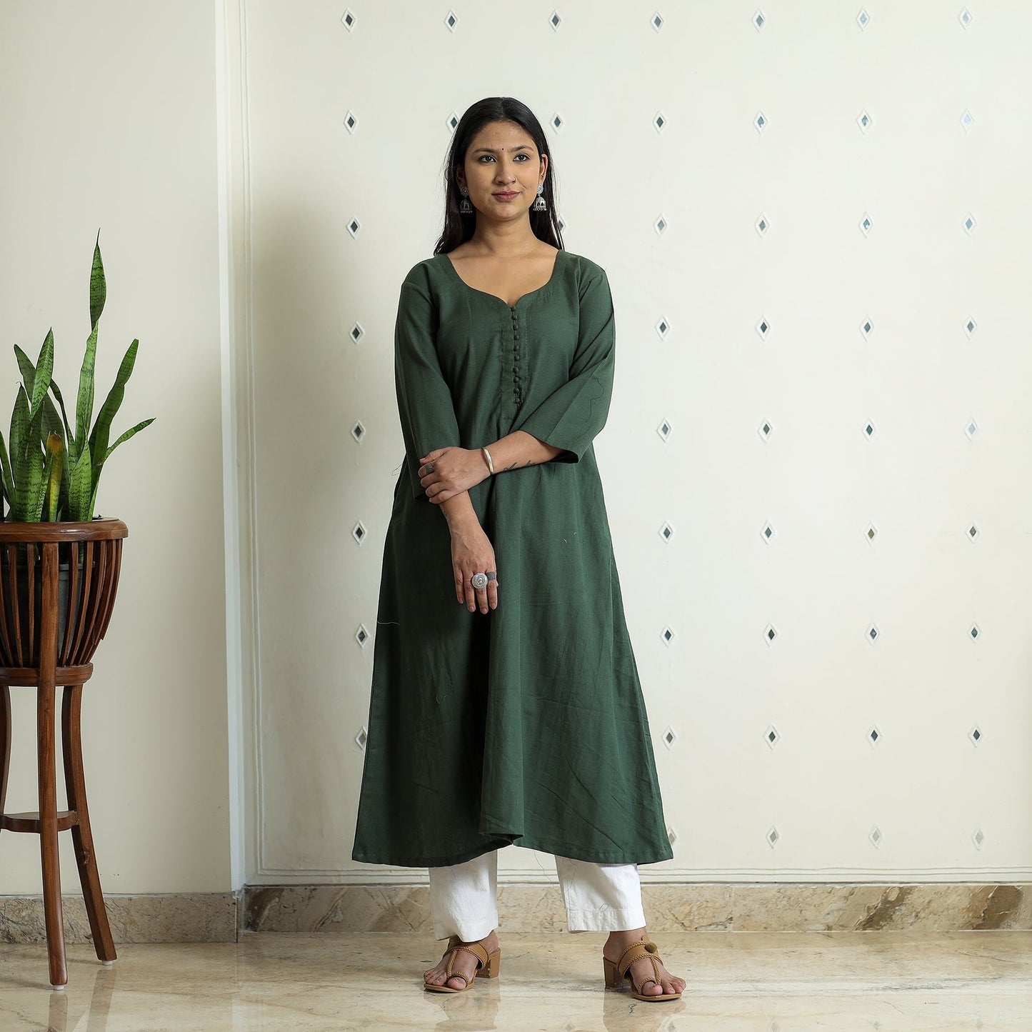 Plain Flex Cotton Kurta