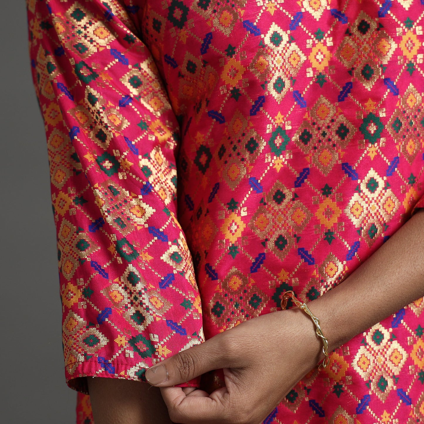 Elegant Banarasi Brocade Silk Kurta with Pant Set
