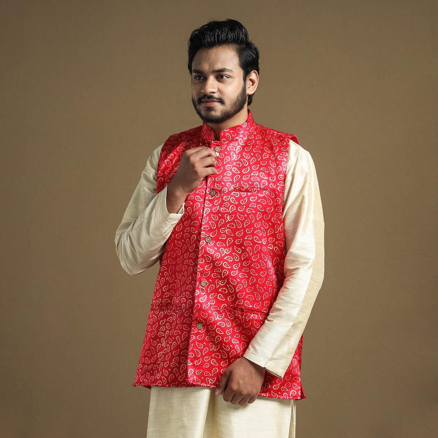 silk nehru jacket