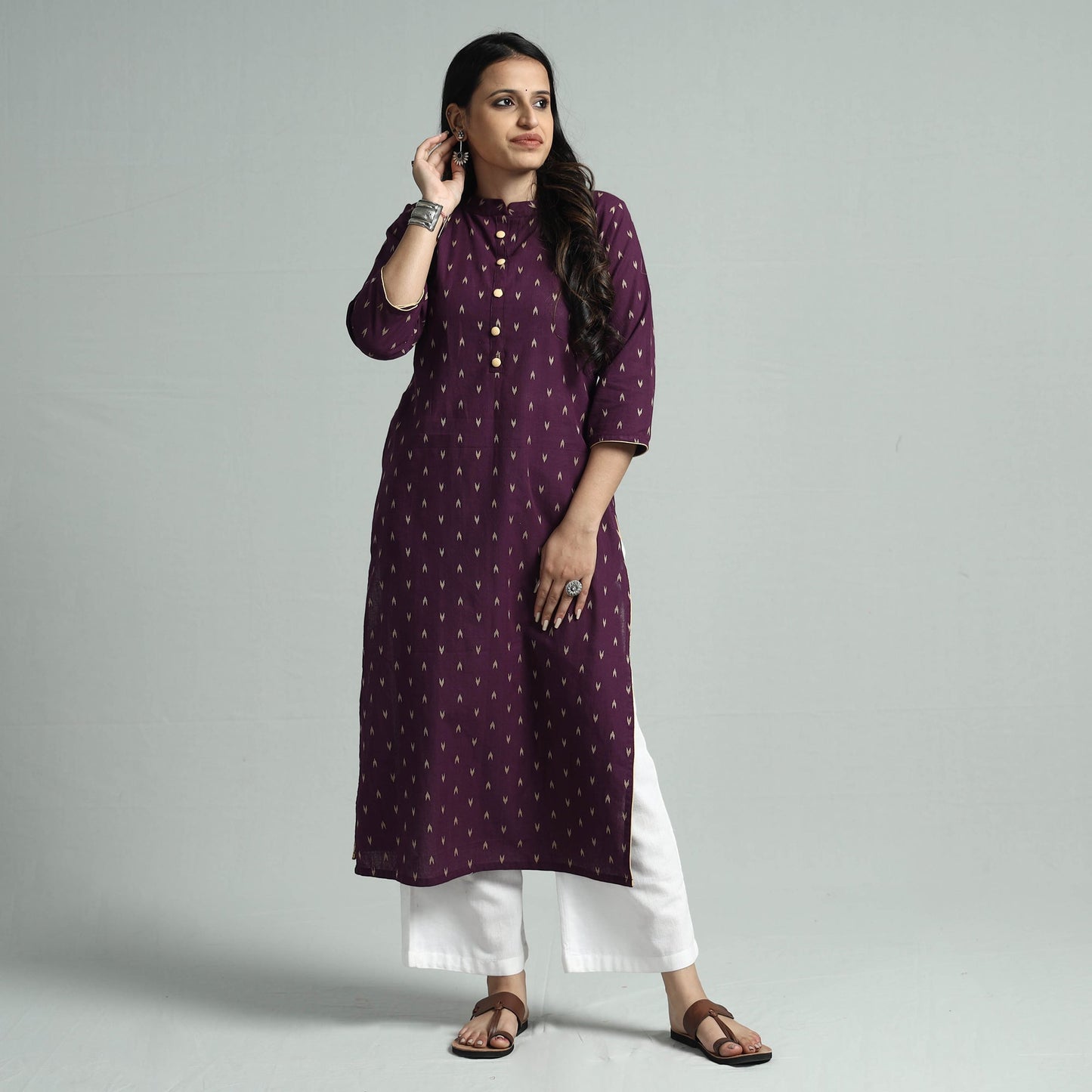 jacquard kurta