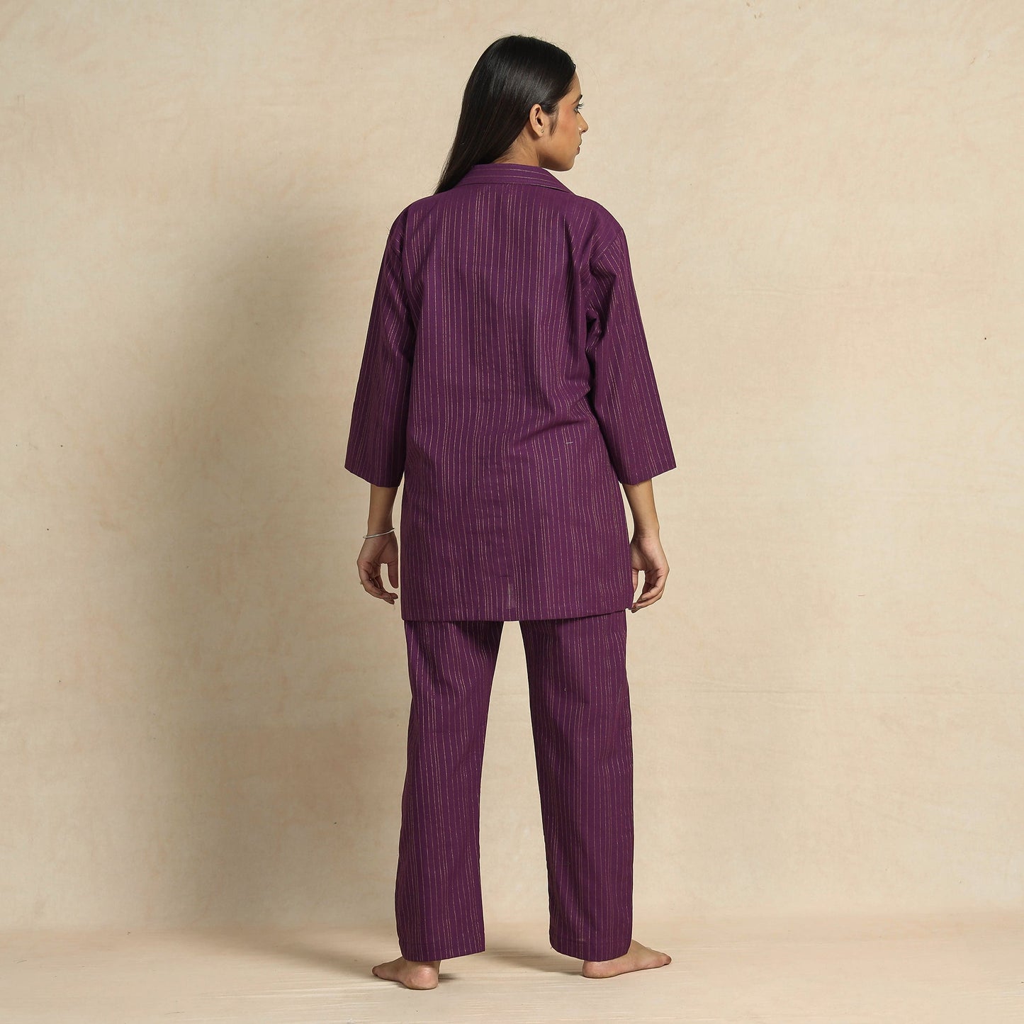 Buy Jacquard Cotton Top & Pyjama Night Suit Set Online at iTokri.com