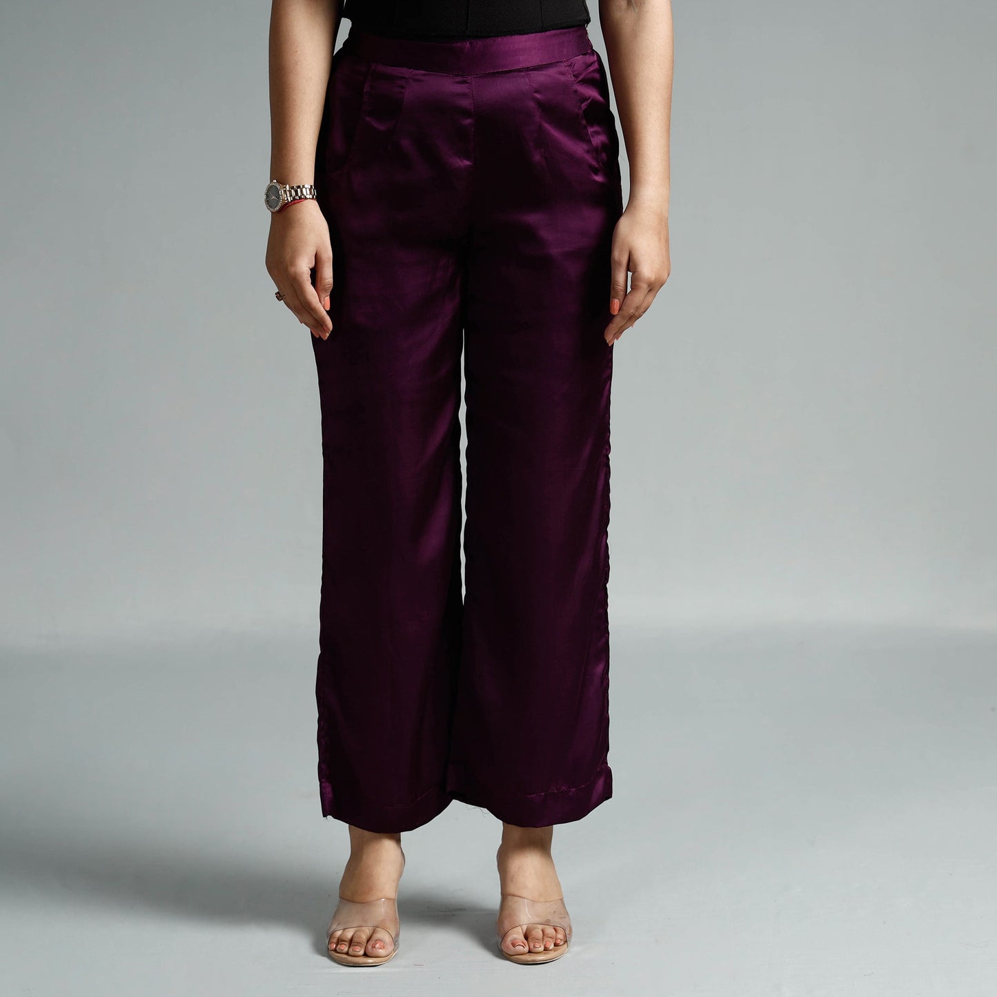 Plain Modal Silk Elasticated Pant