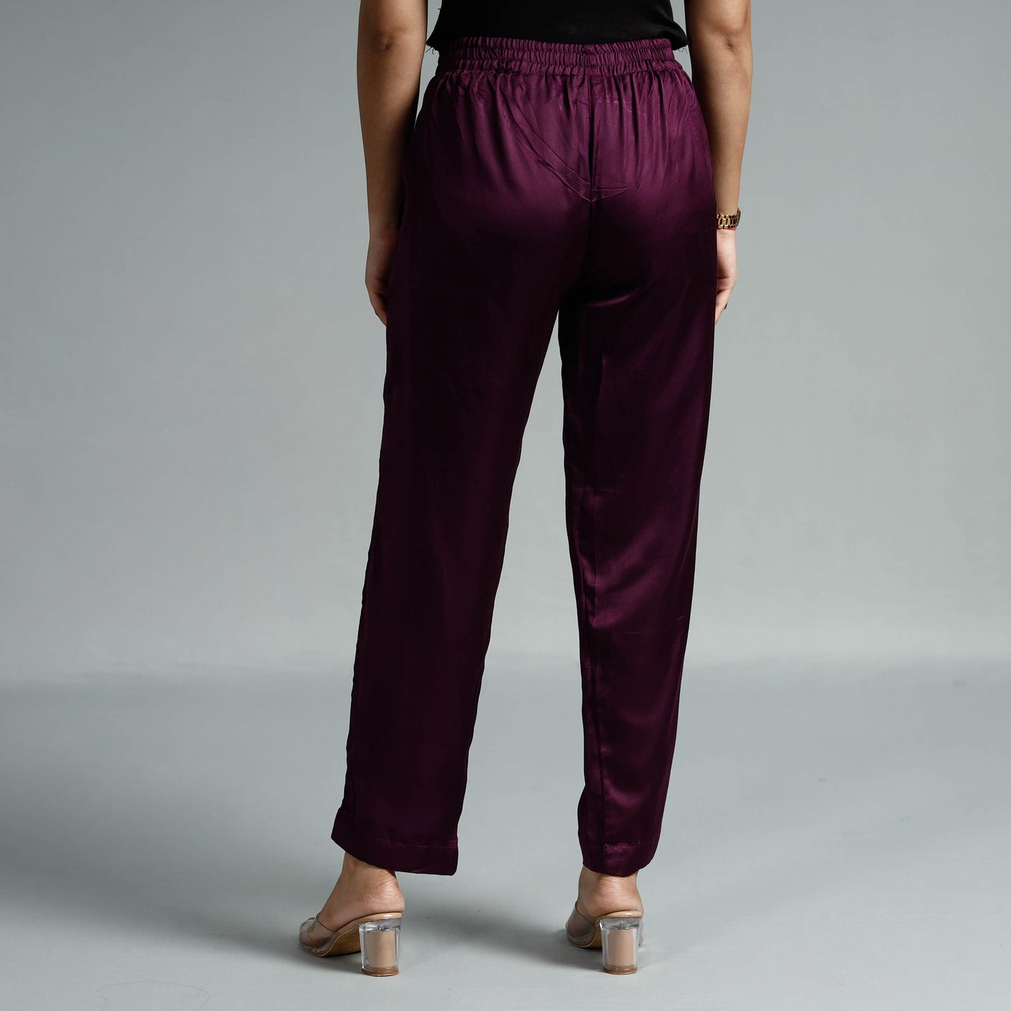 Plain Modal Silk Elasticated Pant