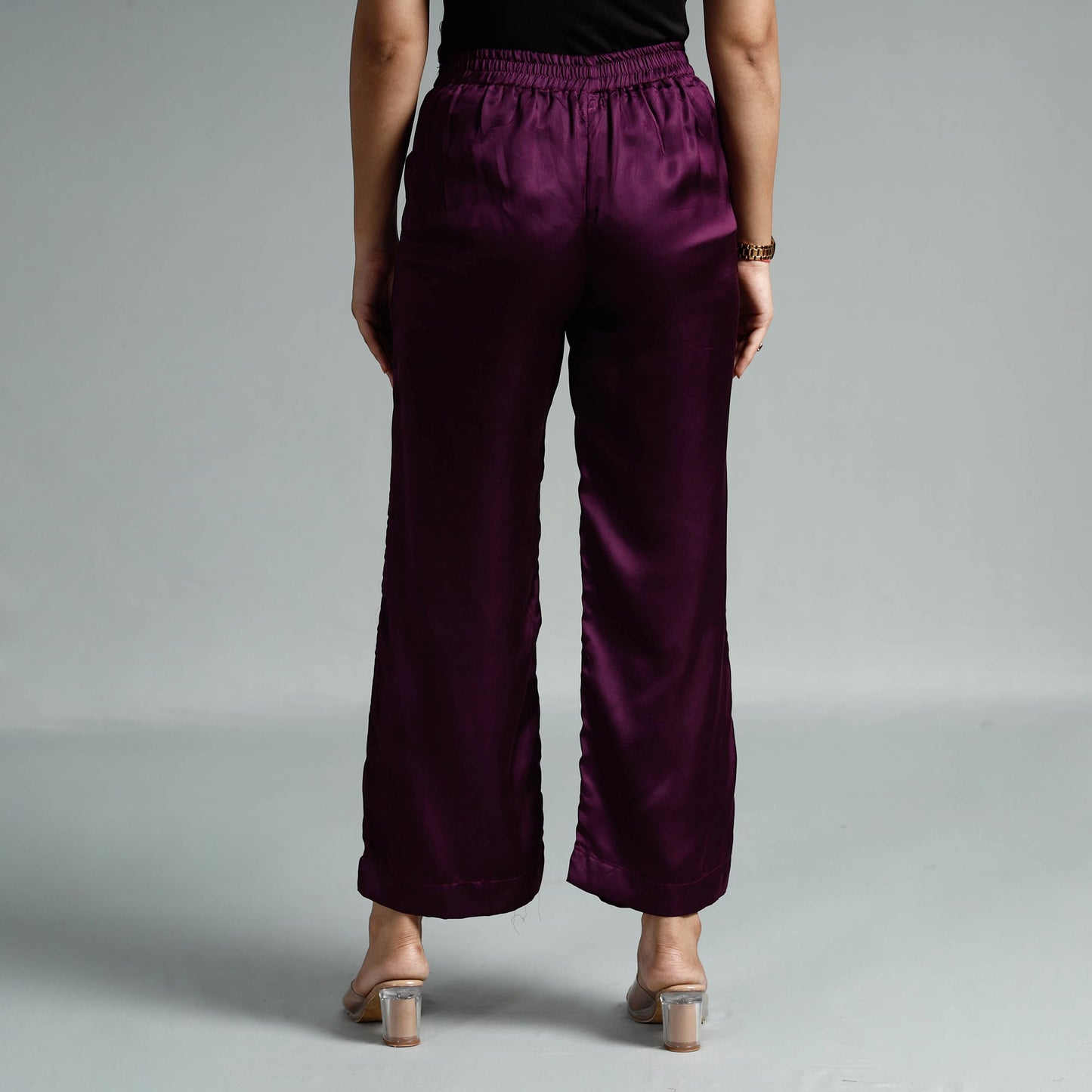 Plain Modal Silk Elasticated Pant