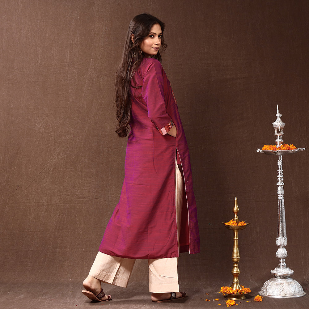Silk Plain Kurta