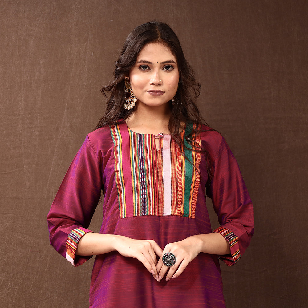Silk Plain Kurta