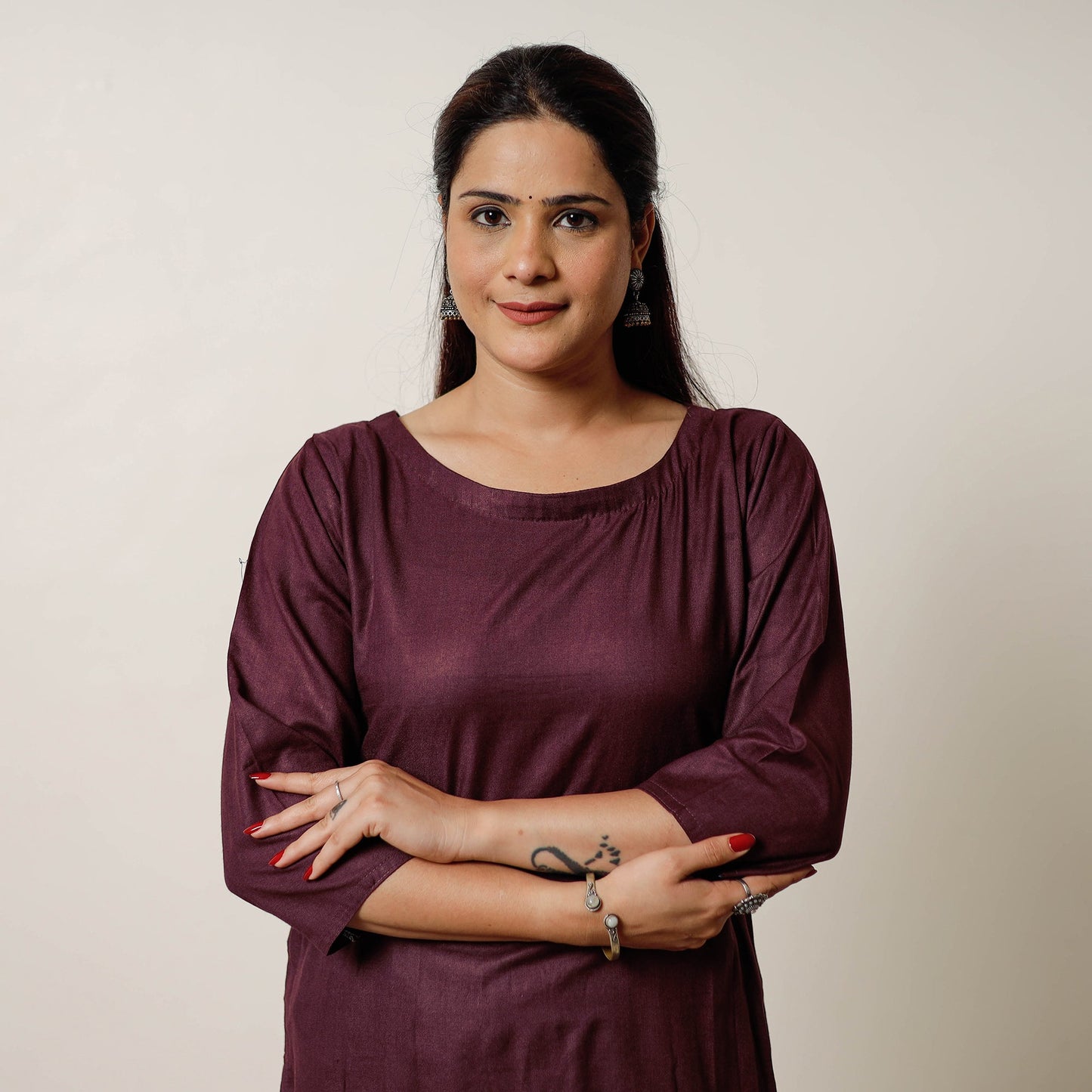 Buy iTokri Casuals - Tussar Silk Long Kurta for Women
