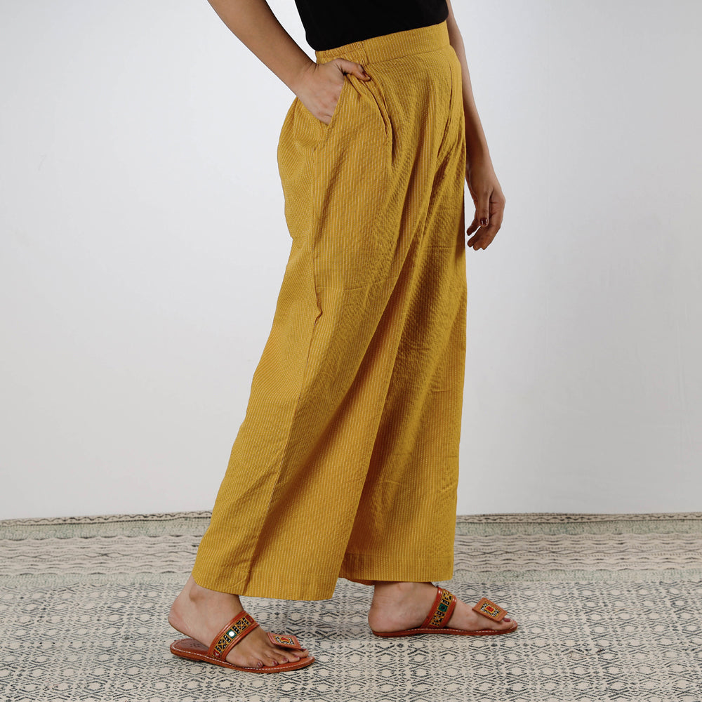 iTokri Casuals - Running Stitch Cotton Palazzo
