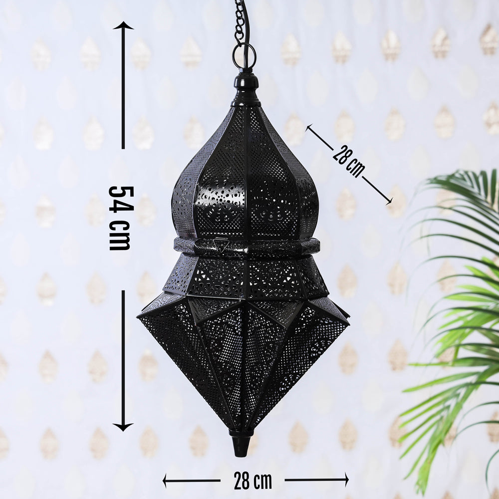 Decorative Handmade Hanging Iron Electric Lantern / Lamp
