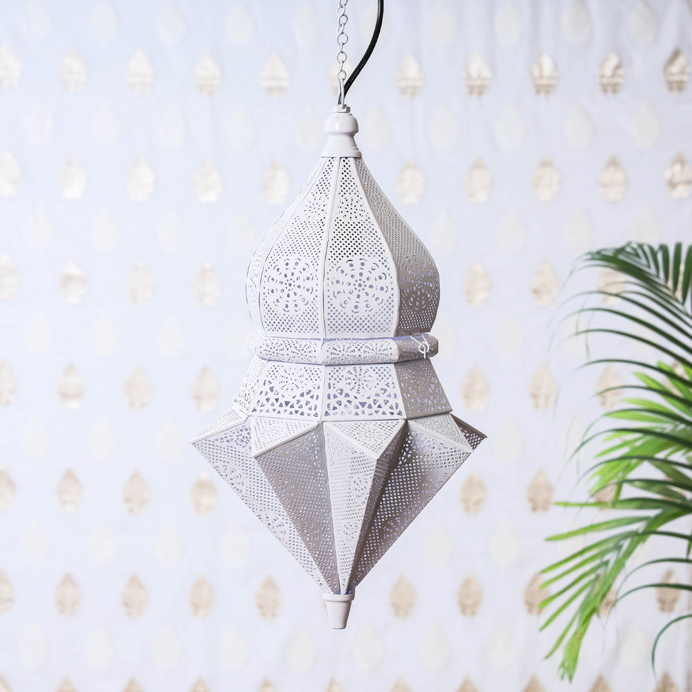 Decorative Handmade Hanging Iron Electric Lantern / Lamp