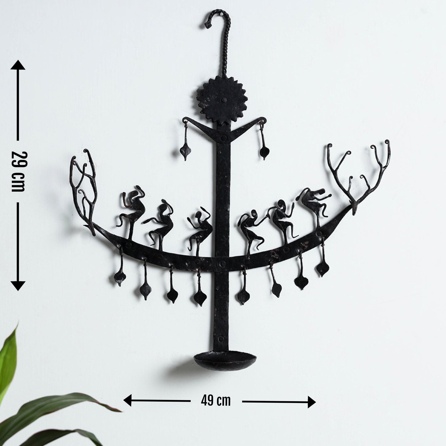 Deer - Bastar Tribal Wrought Iron Diya / Candle Stand Online in India