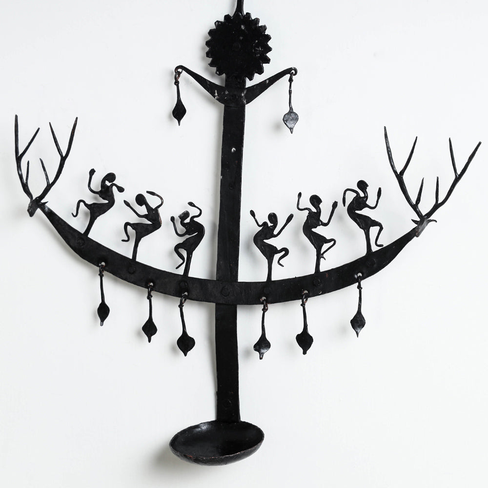 Deer - Bastar Tribal Wrought Iron Diya / Candle Stand Online in India