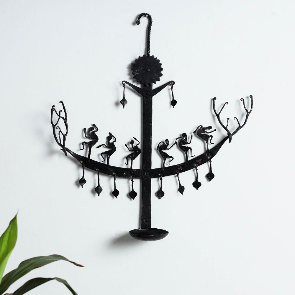 Deer - Bastar Tribal Wrought Iron Diya / Candle Stand Online in India