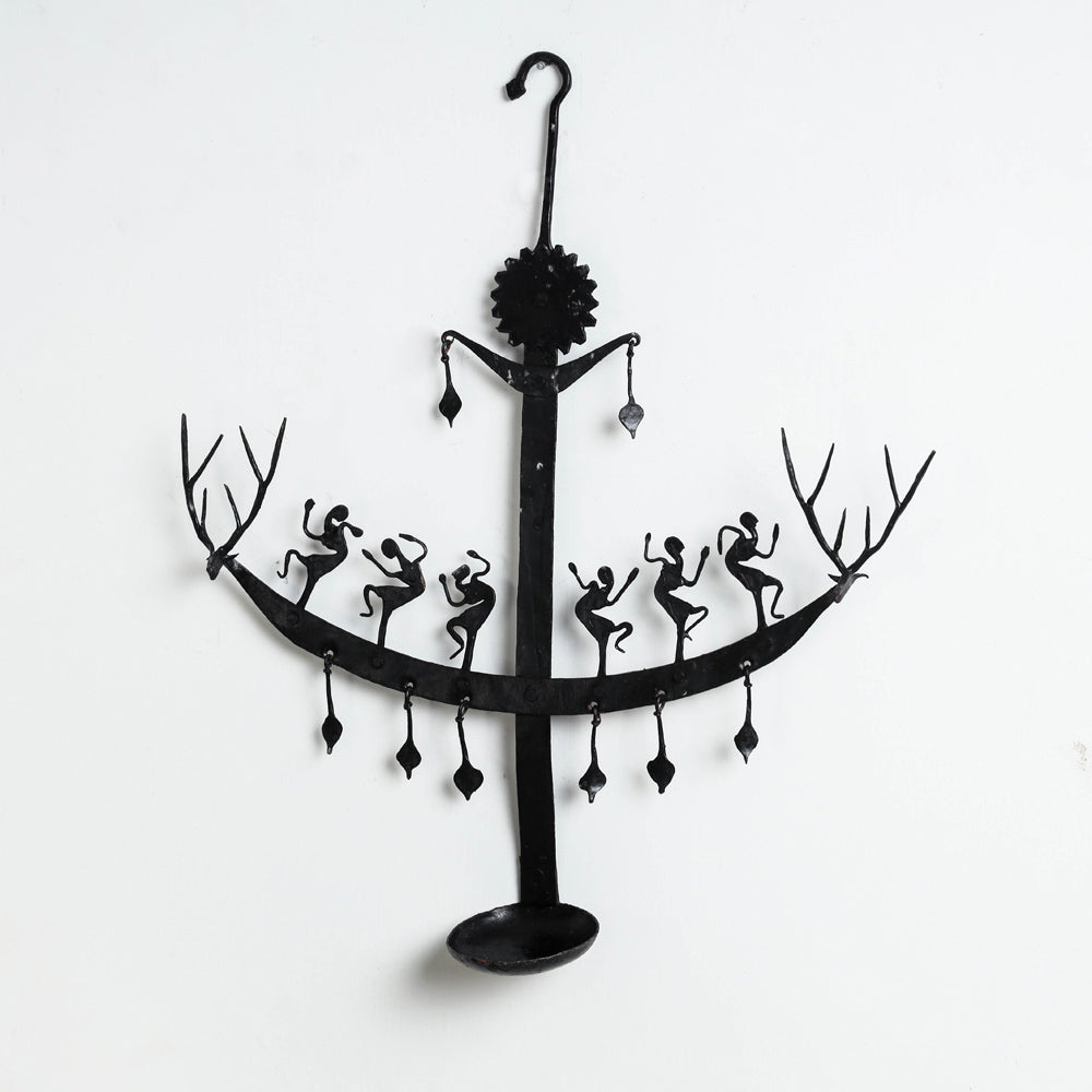 Deer - Bastar Tribal Wrought Iron Diya / Candle Stand Online in India